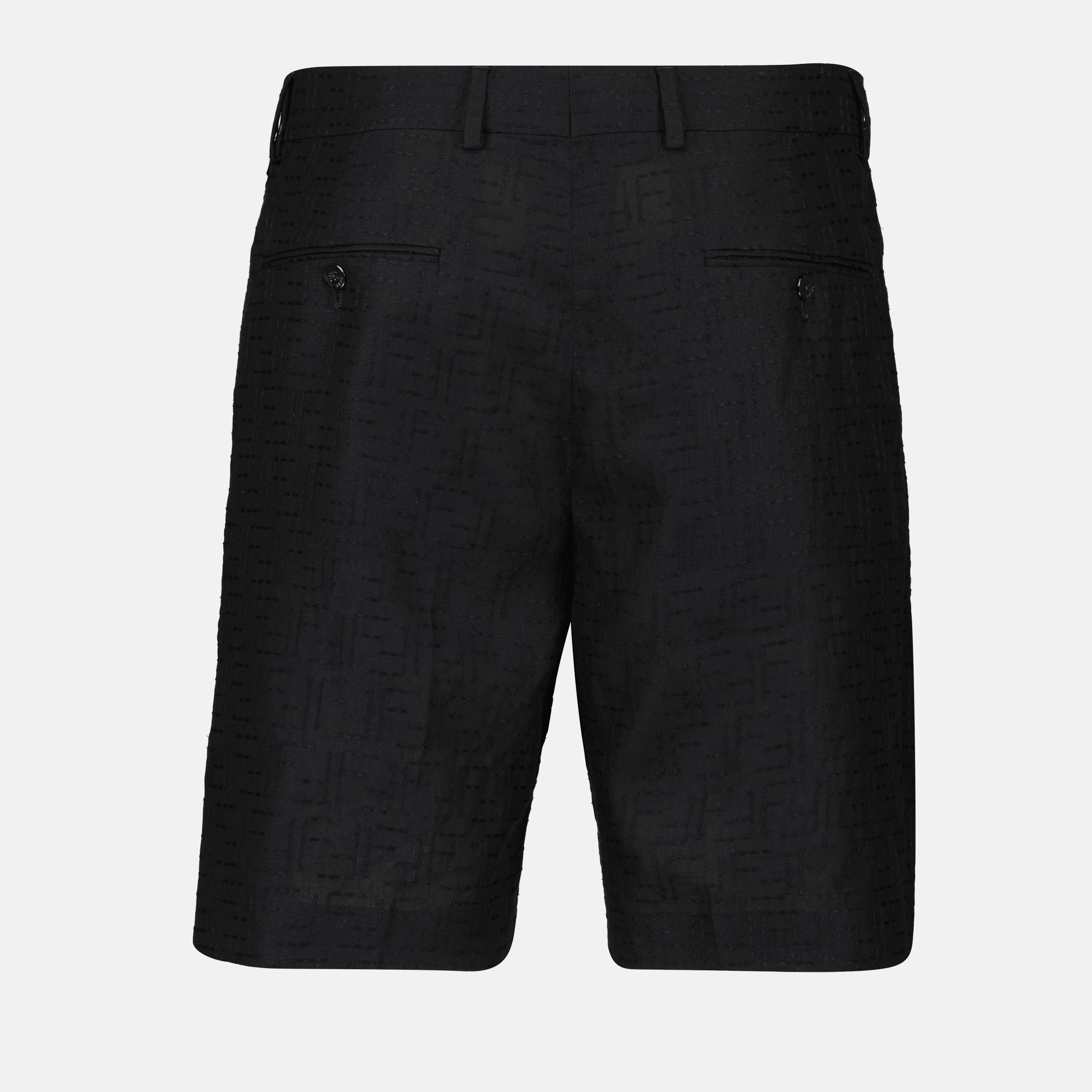 Shorts FF Linen Shorts Fendi Black Men