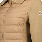 Imagen del cárdigan bi-material beige de la marca Moncler para Mujeres - Temporada Primavera-Verano 2026 - Vista Detallada_1