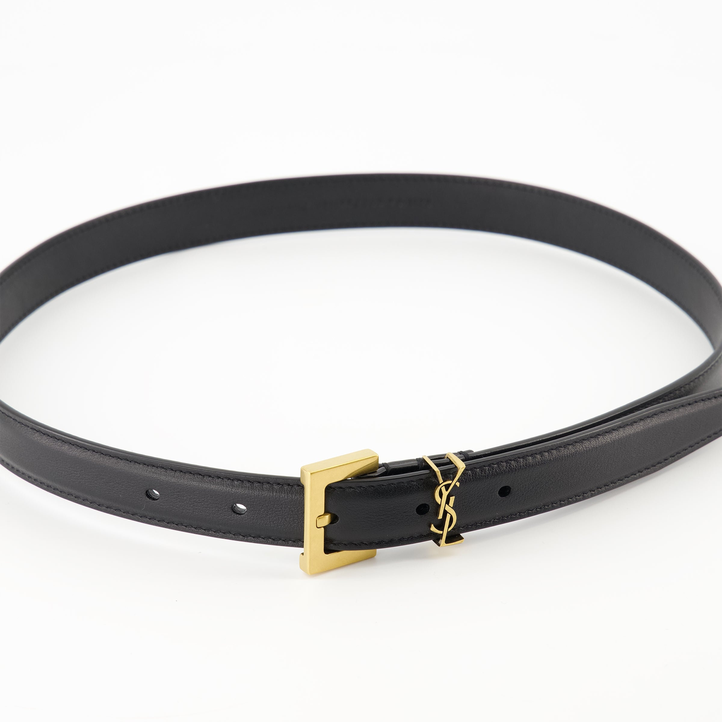 Ceintures Ceinture fine Cassandre Saint Laurent Noir Femme