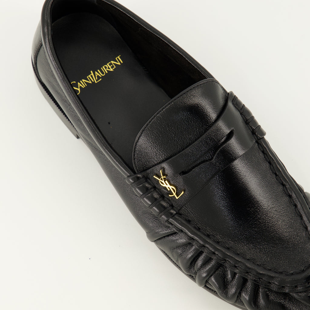 Mocassins ルーファー サプル ブラック モカシン Saint Laurent Noir Femme