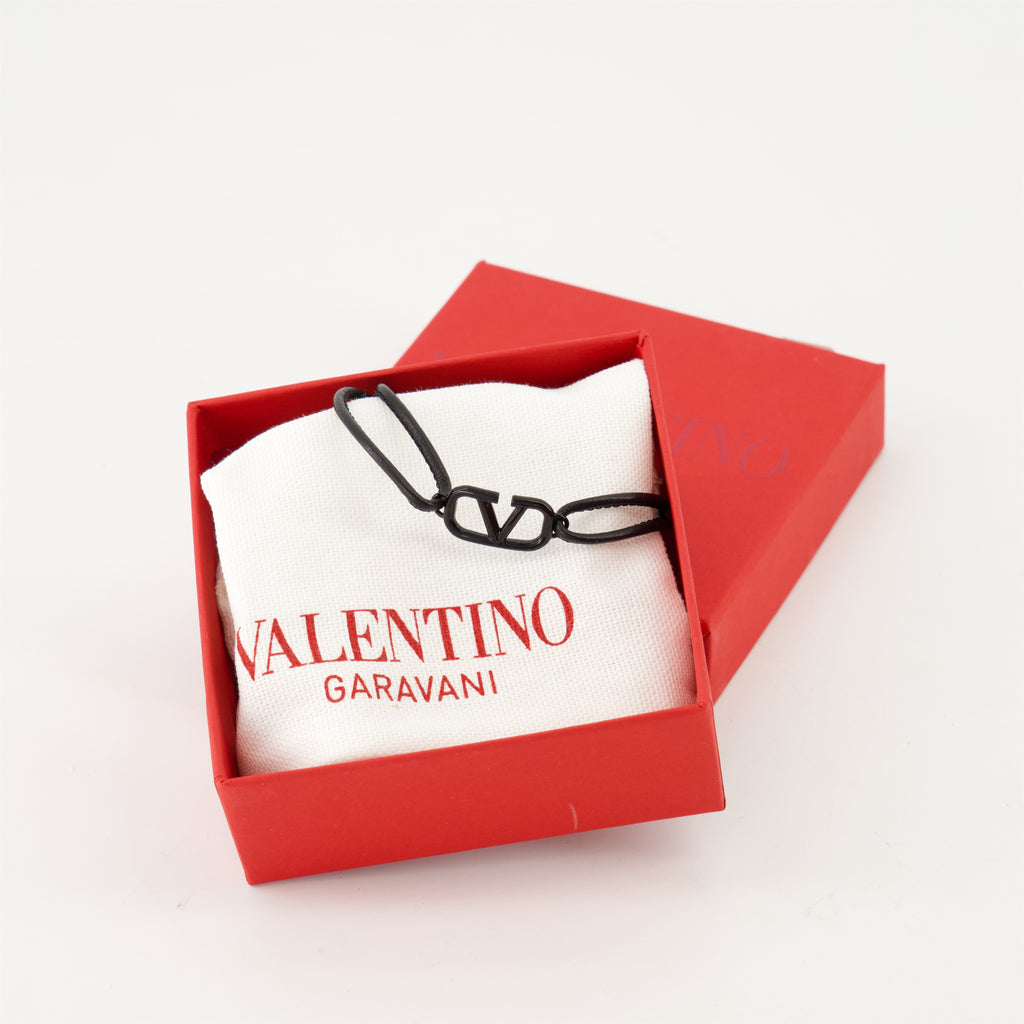 Bijoux Bracelet cordon VLogo Valentino Garavani Noir Homme