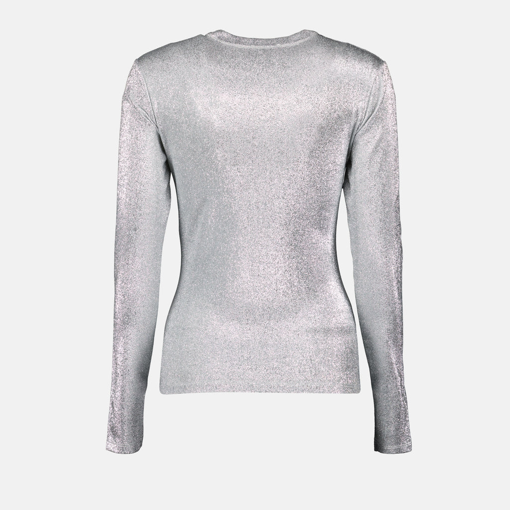 Tops Draped Lurex Top Rabanne Silver Femme