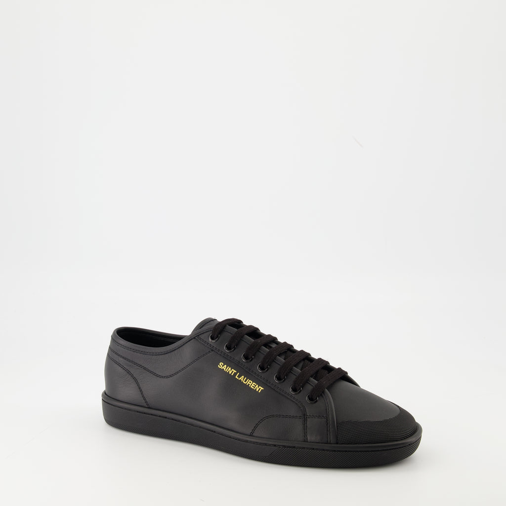 Image of the Saint Laurent Men's Gym Sneakers - Fall/Winter 2025 - Three-quarter front right view
