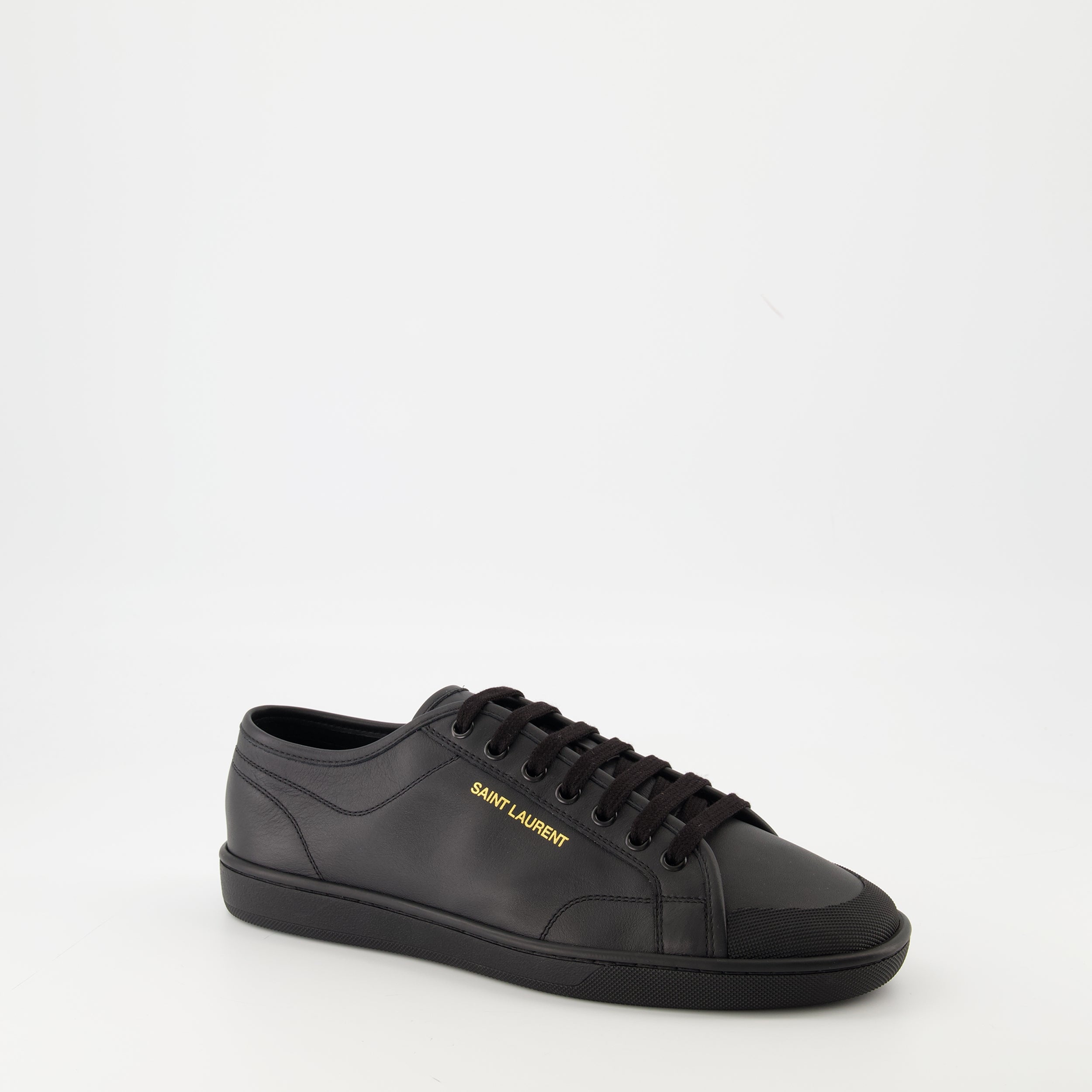 Image of the Saint Laurent Men's Gym Sneakers - Fall/Winter 2025 - Three-quarter front right view