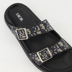 Chaussures ouvertes Sandales Aqua Oblique Dior Noir Homme