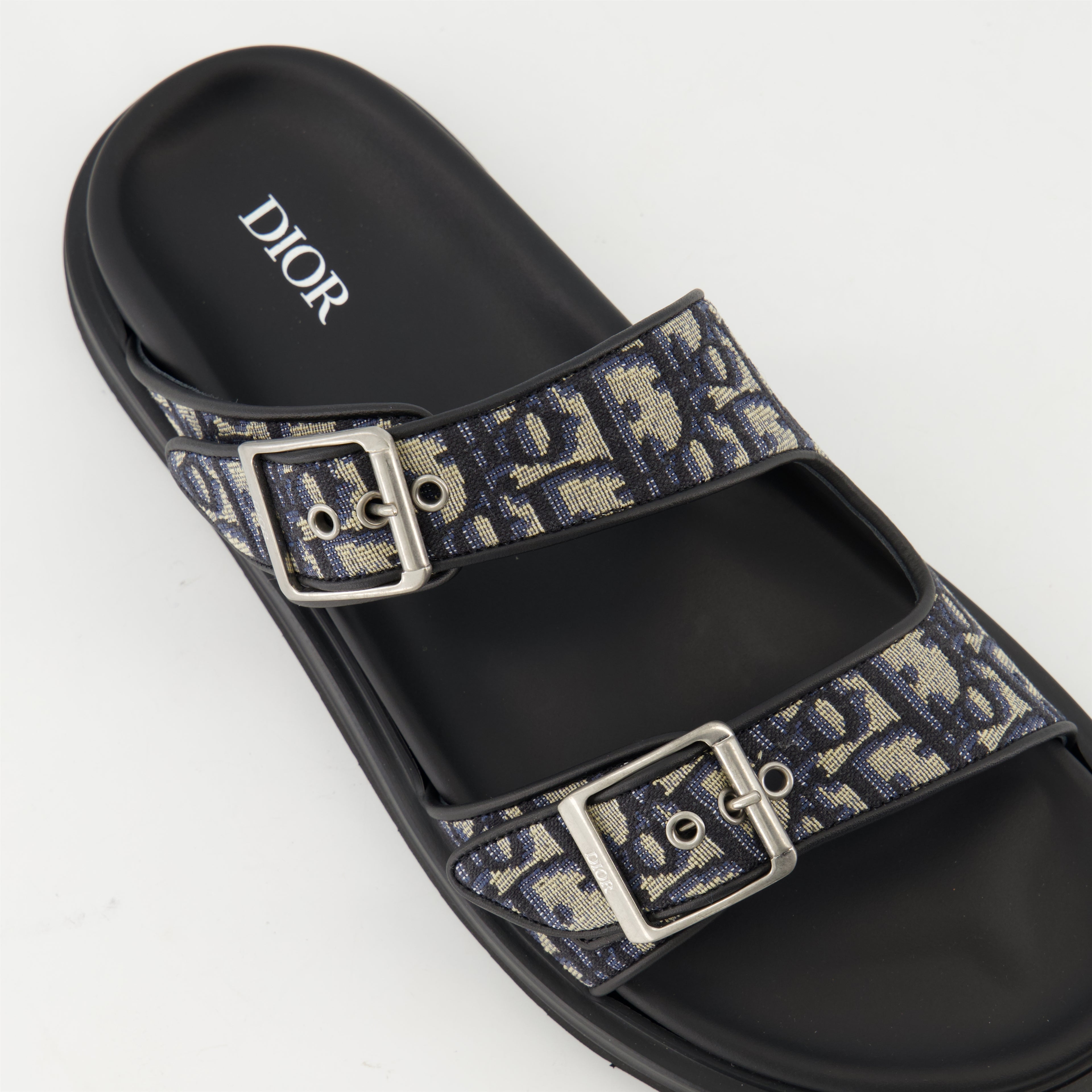 Chaussures ouvertes Sandales Aqua Oblique Dior Noir Homme