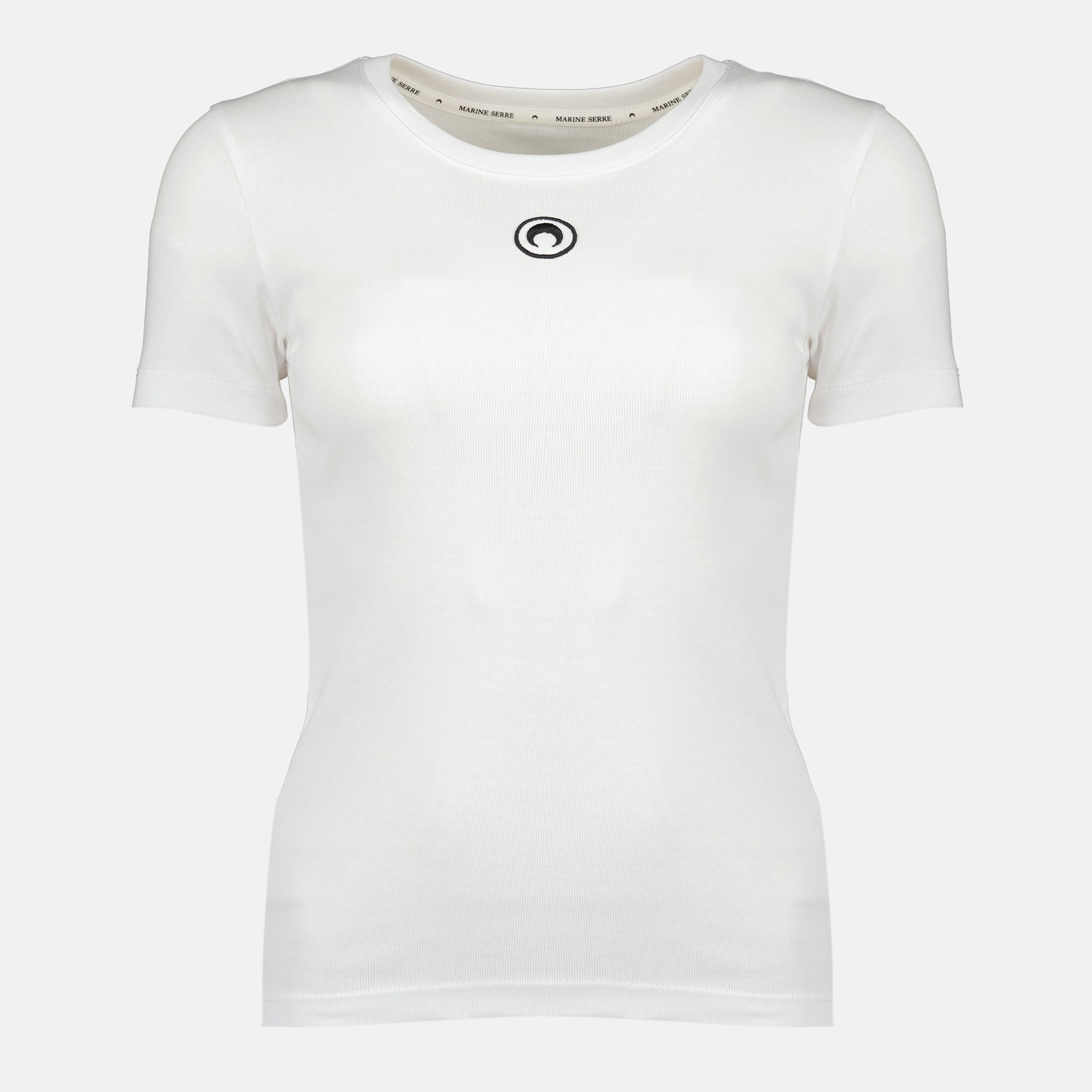 Image de l'article T-shirt Moon blanc de la marque Marine Serre pour Femme - Saison Automne-Hiver 2025 - Vue de Face