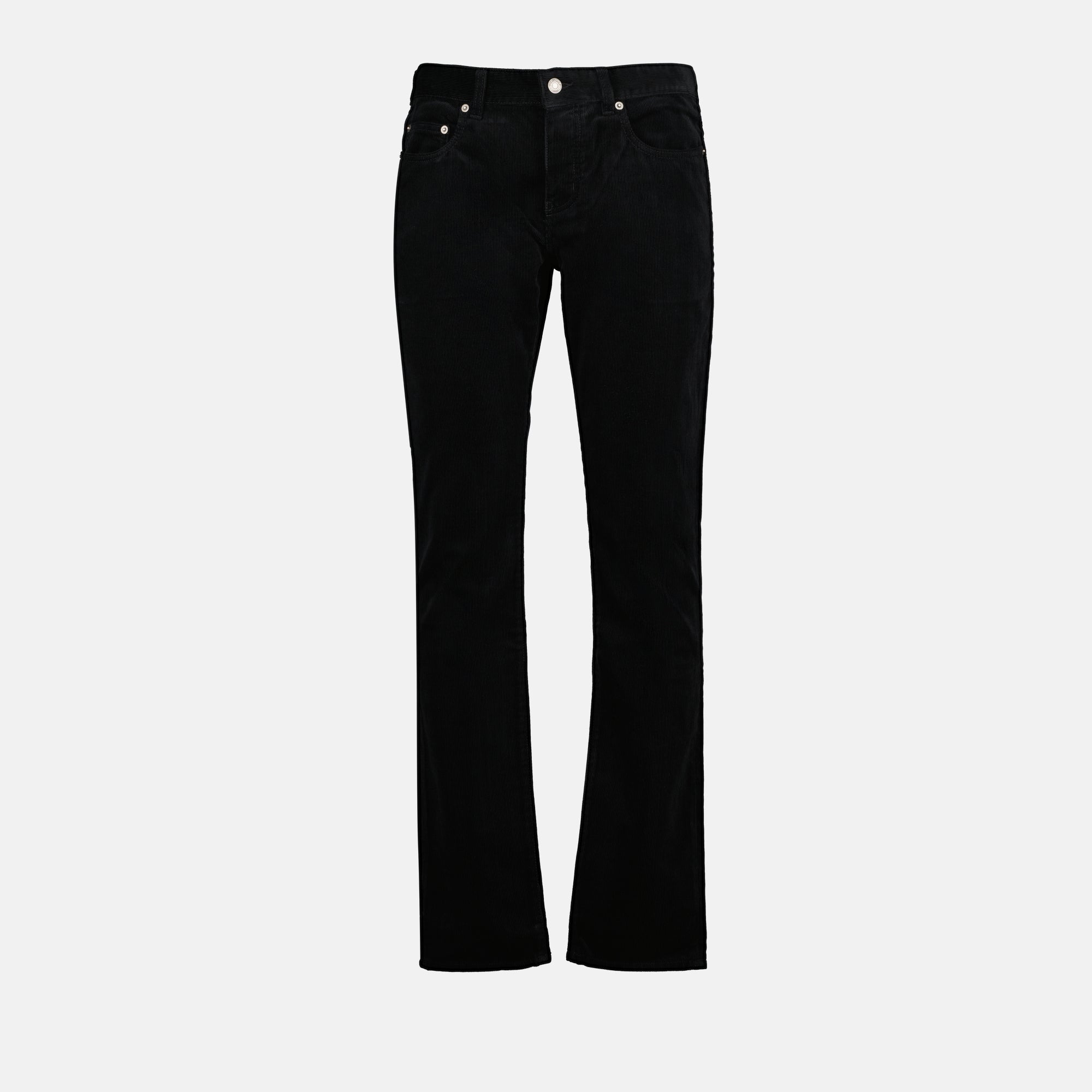 Pantaloni Jeans in Velluto Saint Laurent Nero Homme