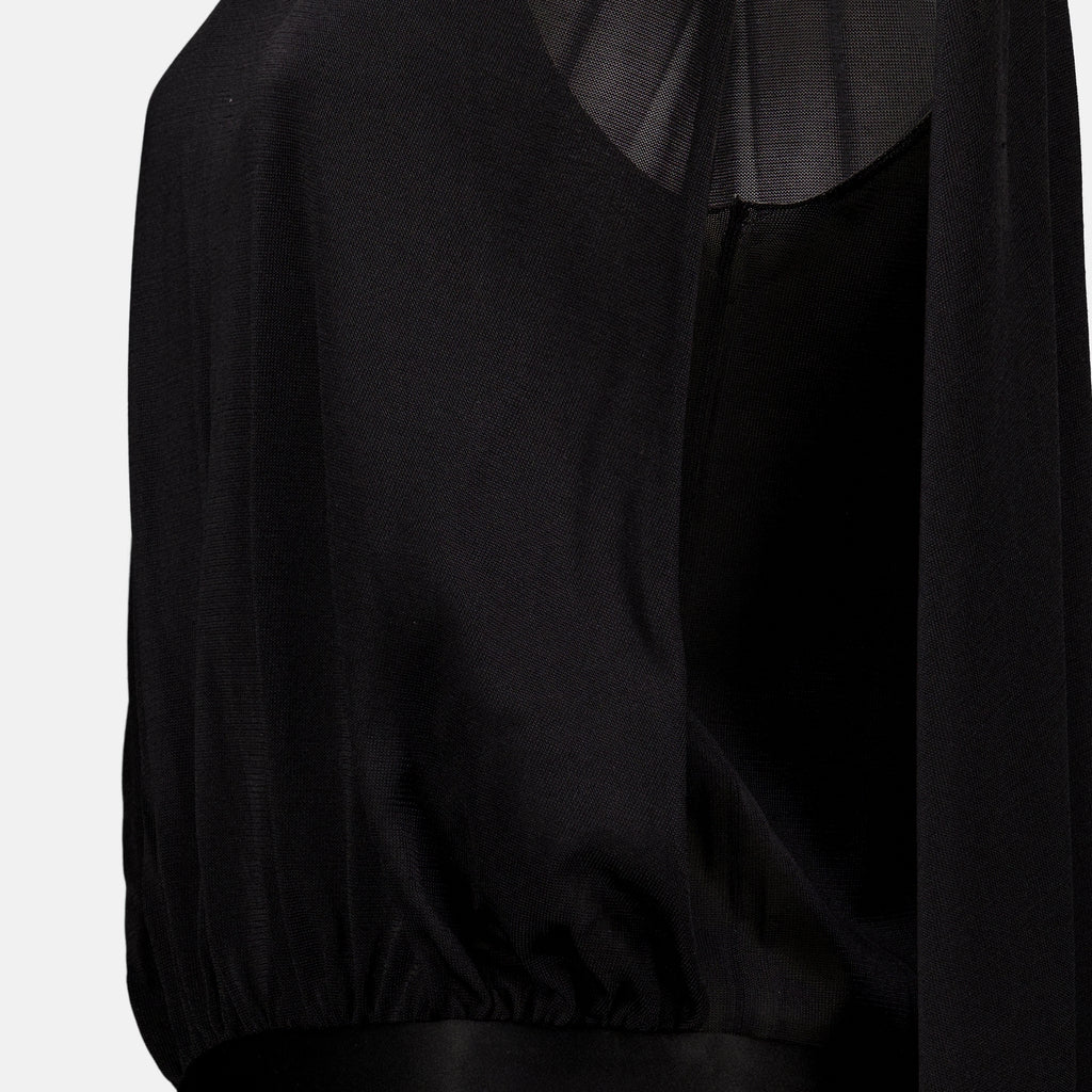 Maille Top in Seta Nera Fendi Noir Femme