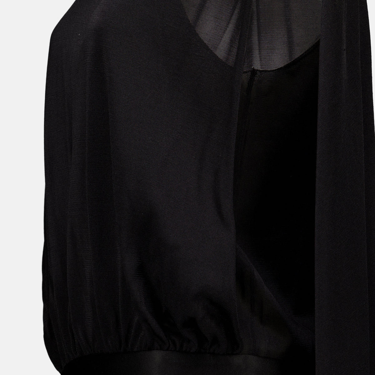 Maille Top in Seta Nera Fendi Noir Femme