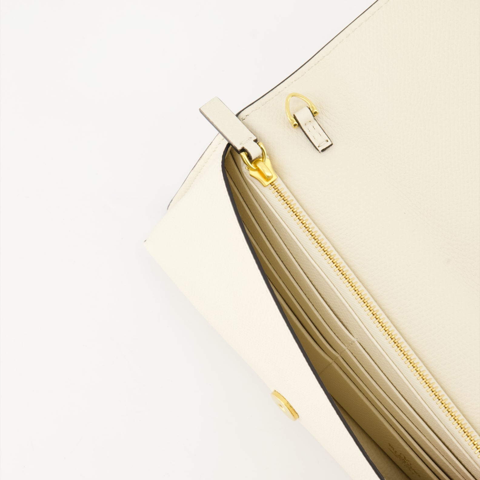 Kleine lederwaren Portefeuille VLogo à chaîne Valentino Garavani Weiß Femme