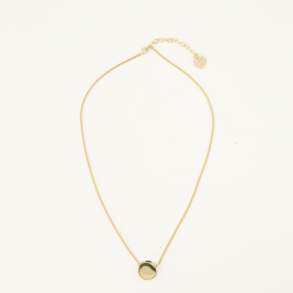 Bijoux Colar em Metal Dourado Miu Miu Doré Femme