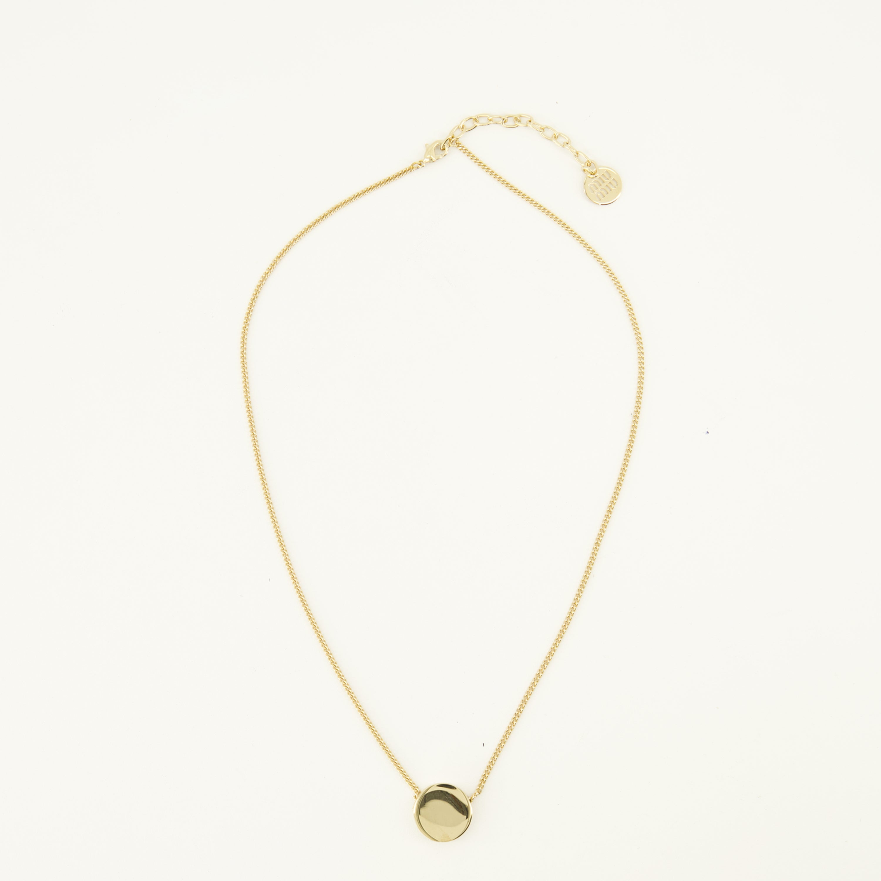 Bijoux Colar em Metal Dourado Miu Miu Doré Femme