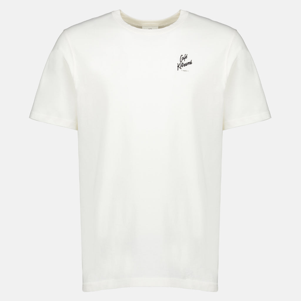 T-shirts 화이트 자수 티셔츠 Maison Kitsune Blanc Homme