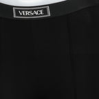 Calças Leggings Tapered dos Anos 90 Versace Preto Femme