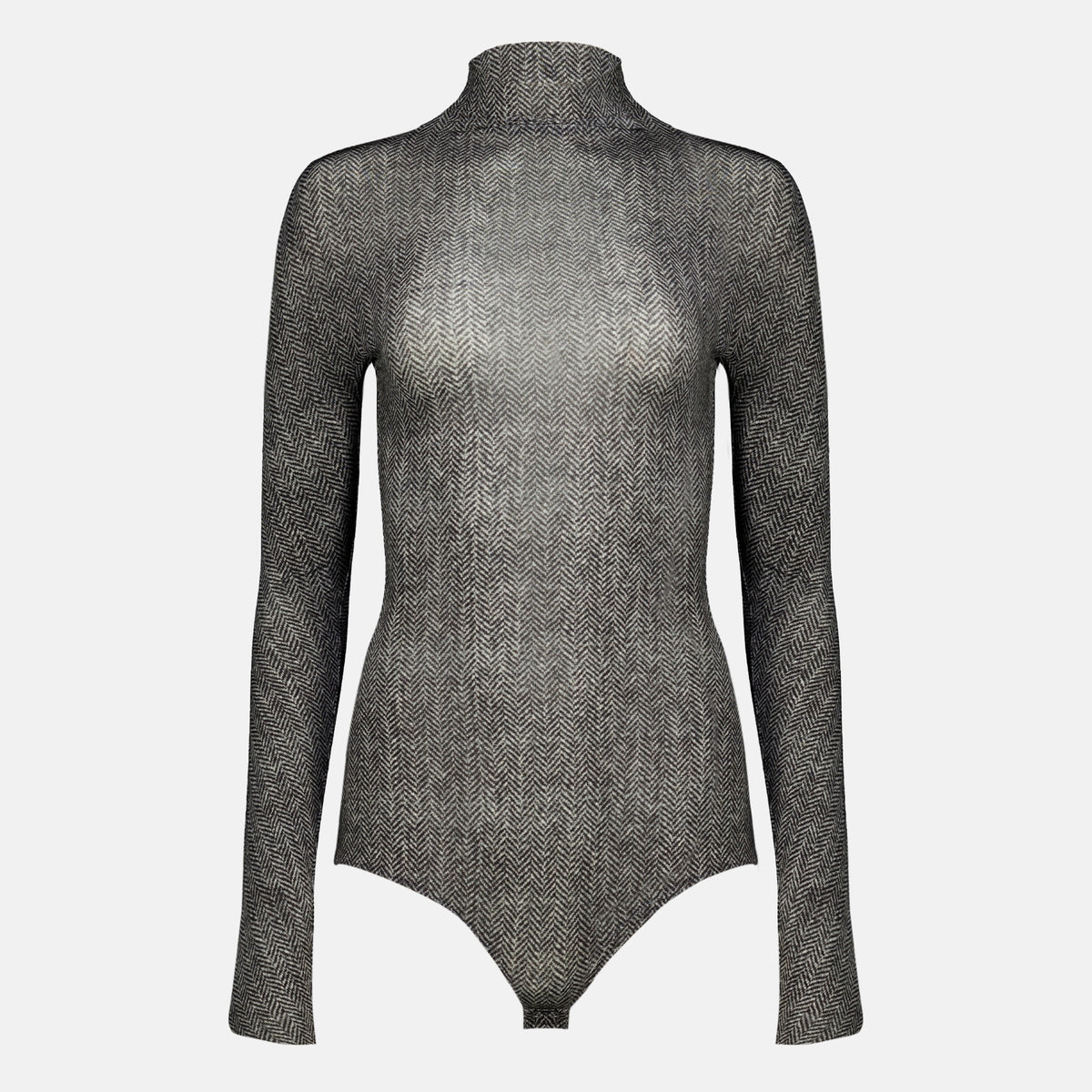 Tops Body a Motivo Chevron Mm6 Gris Femme