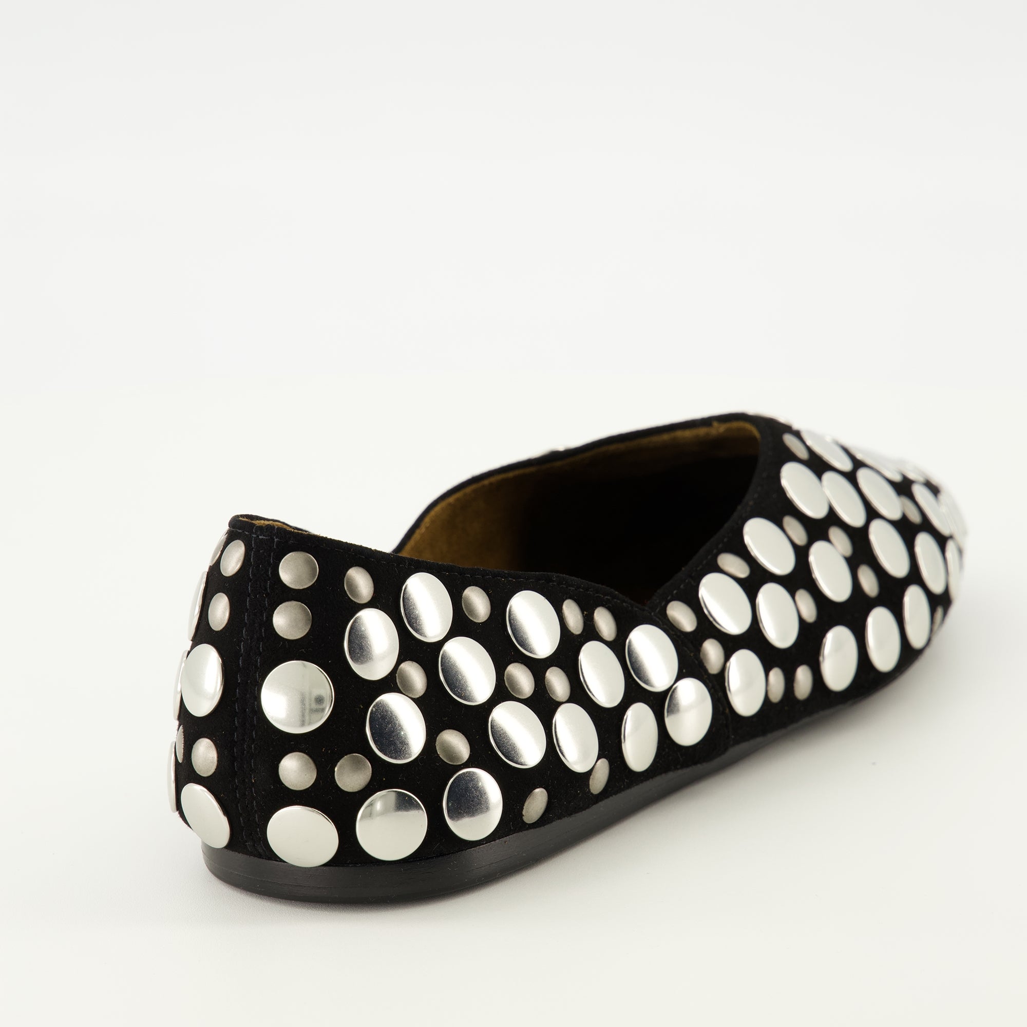 Image de l'article Ballerines Jane en daim noir de la marque Khaite pour Femme - Saison Printemps-Été 2026 - Vue arrière