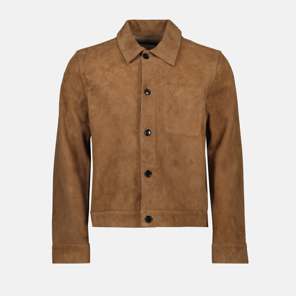 Image of the Ami Heart Jacket from the brand Ami PARIS for Men - Autumn-Winter 2025 - Front View