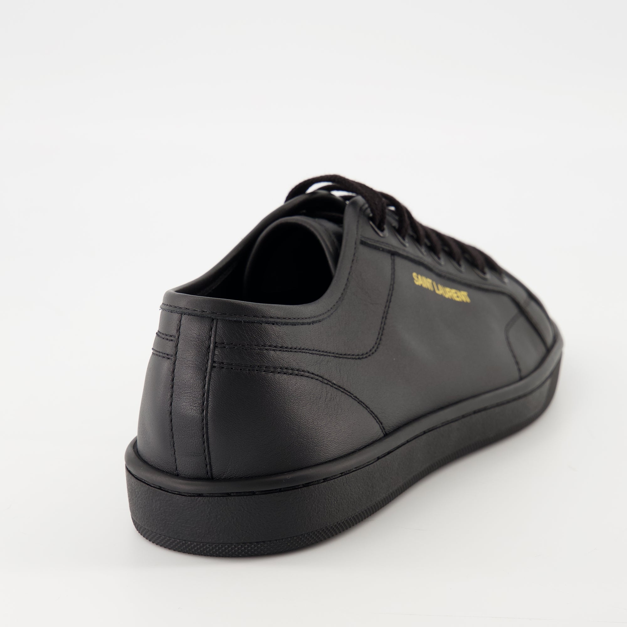 Image of the Saint Laurent Men's Gym Sneakers - Fall/Winter 2025 - Back view