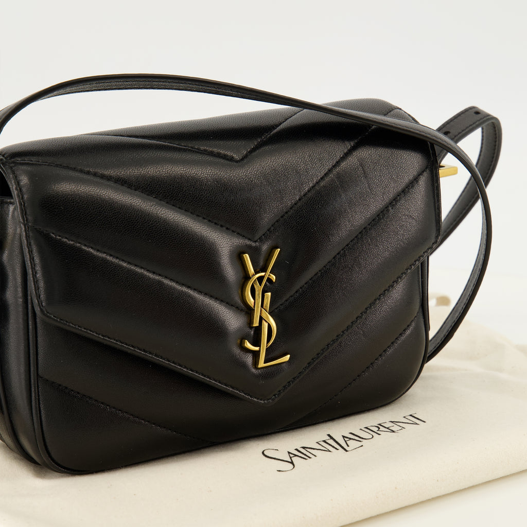 Sacs à main et épaule Loulou Toy Bag em Couro Preto Saint Laurent Noir Femme