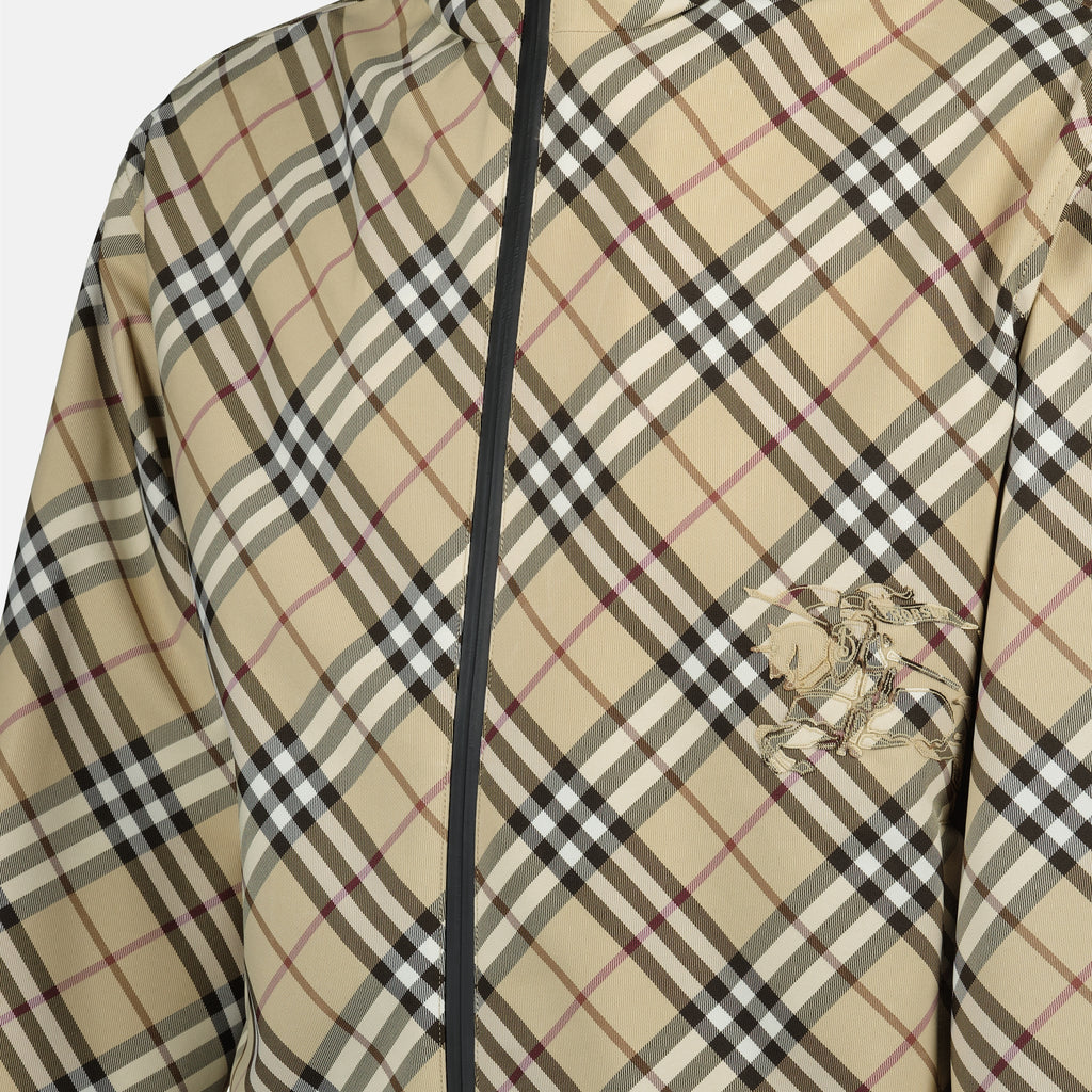 Jackets Cavalier Check Windbreaker Burberry Beige Homme