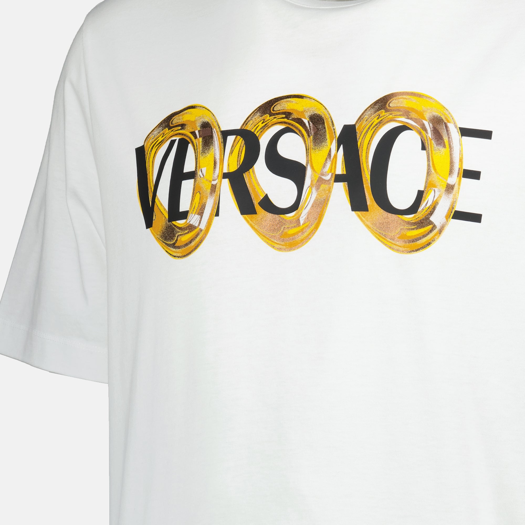 T-Shirts Maxi Chain T-Shirt Versace Weiß Homme