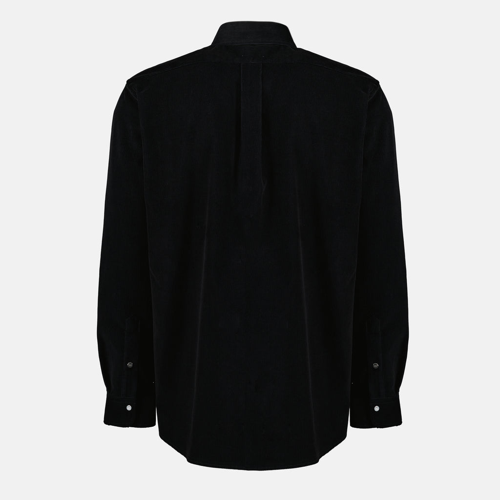 Imagen de la camisa de terciopelo negro de Fendi para Hombre - Temporada Primavera-Verano 2026 - Vista Trasera