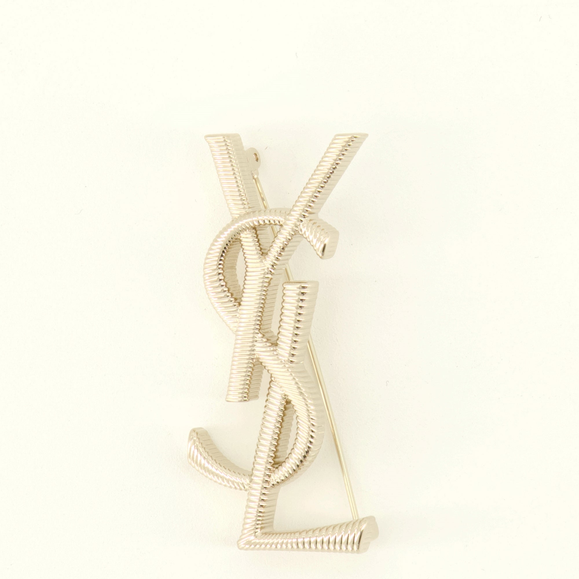 Bijoux Broche Cassandre en Metal Dorado Saint Laurent Doré Unisexe
