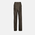 Imagen del Pantalón de Houndstooth de la marca Saint Laurent para Mujer - Temporada Otoño-Invierno 2025 - Vista Frontal