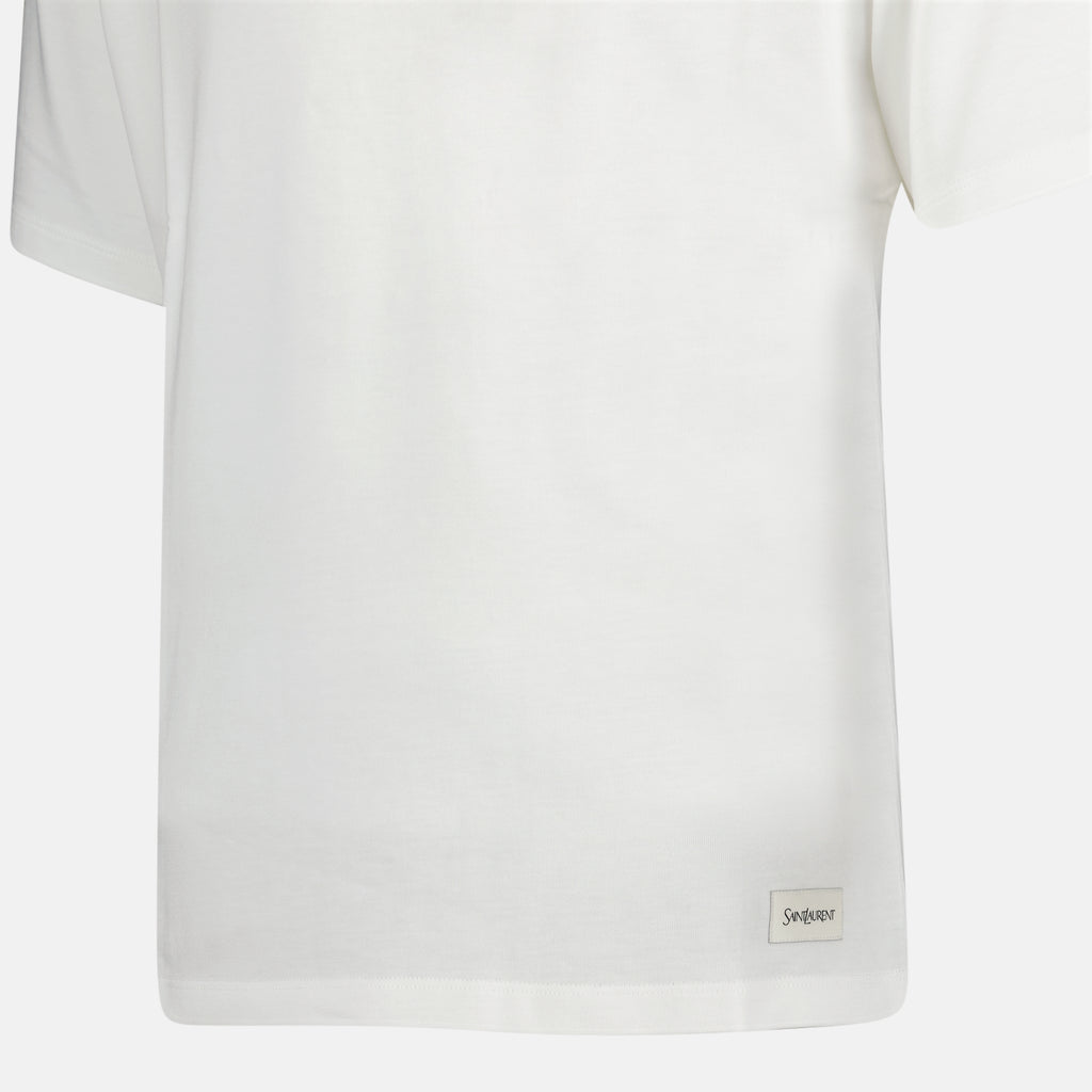 T-Shirts Jersey T-Shirt Saint Laurent Weiß Homme