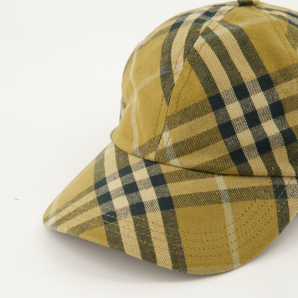 Hats, caps and beanies Check Cap Burberry Khaki Unisex