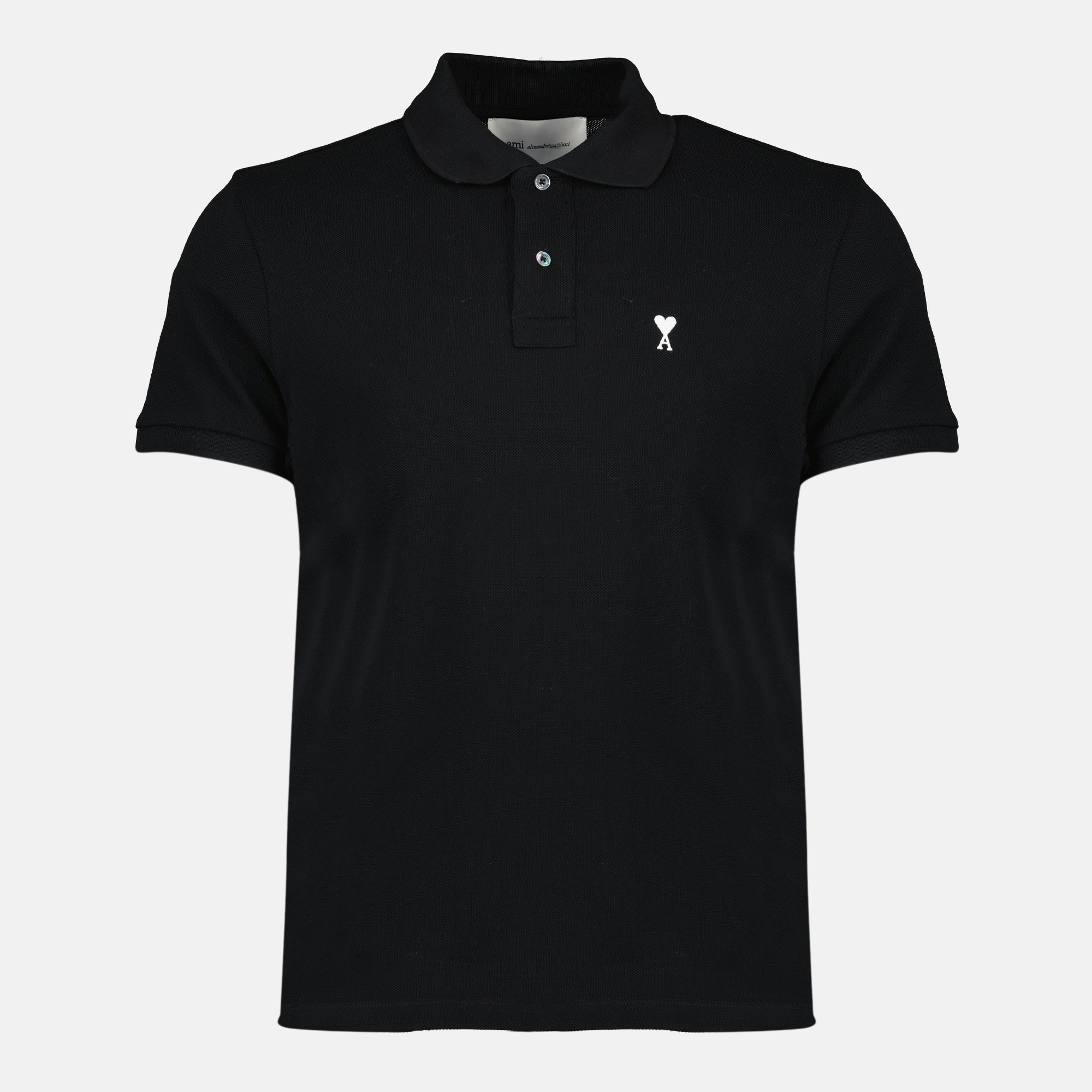 Image de l'article Polo AMI de coeur noir de la marque Ami PARIS pour Homme - Saison Printemps-Été 2026 - Vue de Face