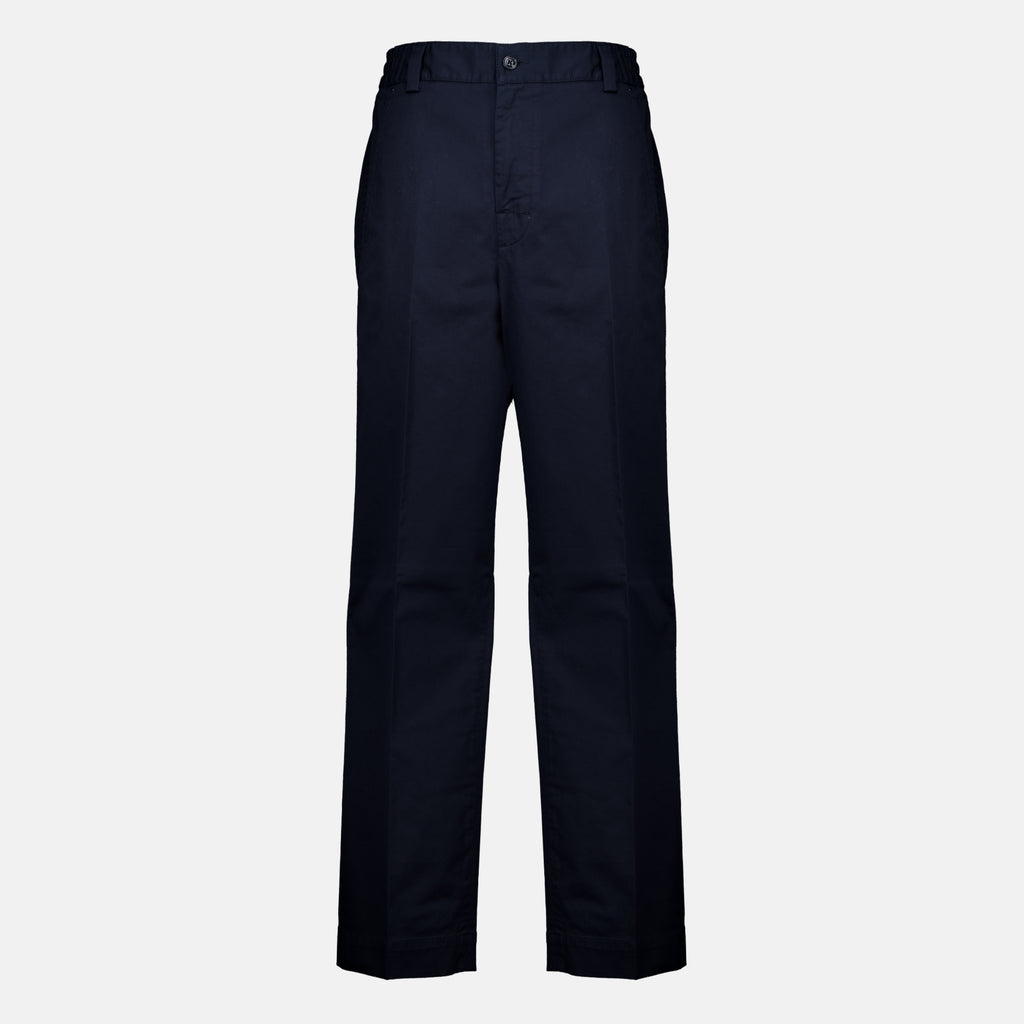 Pantalons Pantalones de algodón azul marino Moncler Bleu foncé Homme