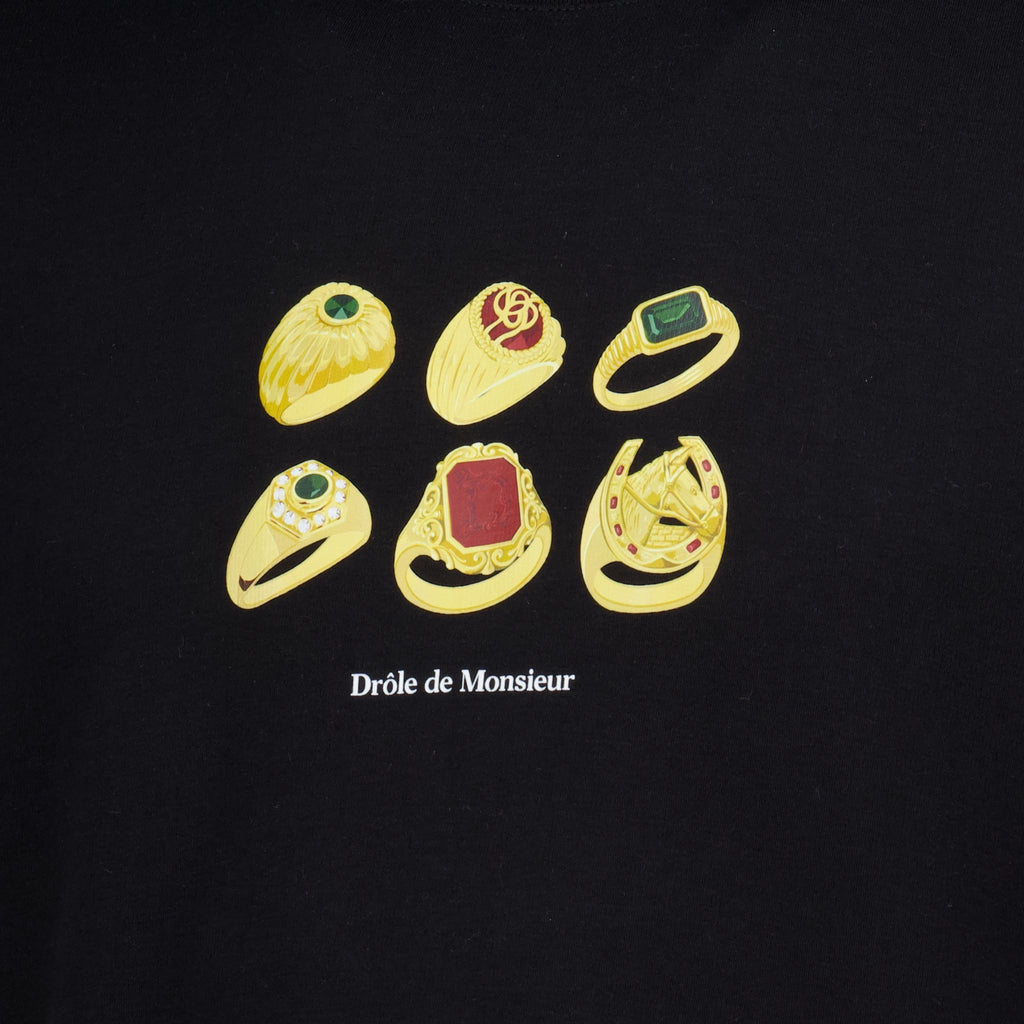 T-shirts T-shirt Anelli Neri Drole De Monsieur Noir Homme