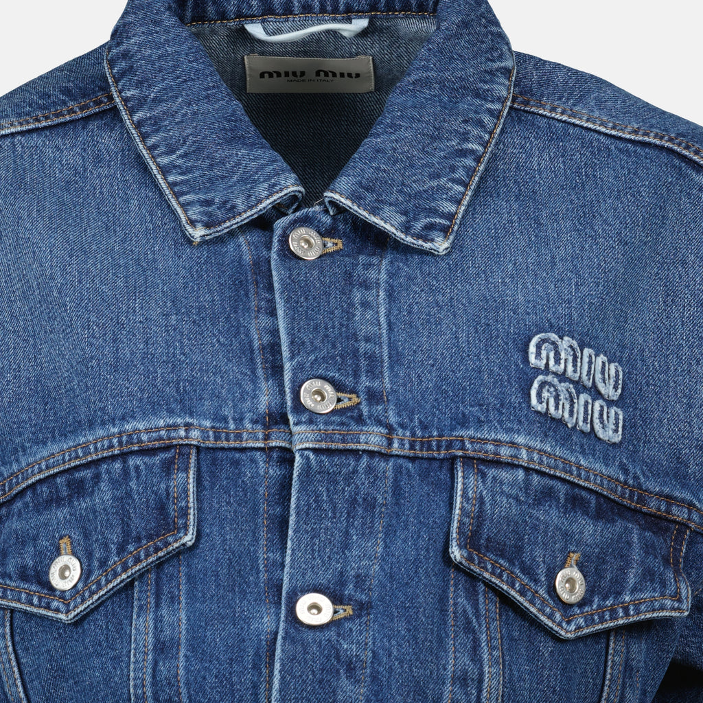 Imagem do artigo Casaco curto em denim da marca Miu Miu para Mulher - Temporada Primavera-Verão 2026 - Vista Detalhada_2