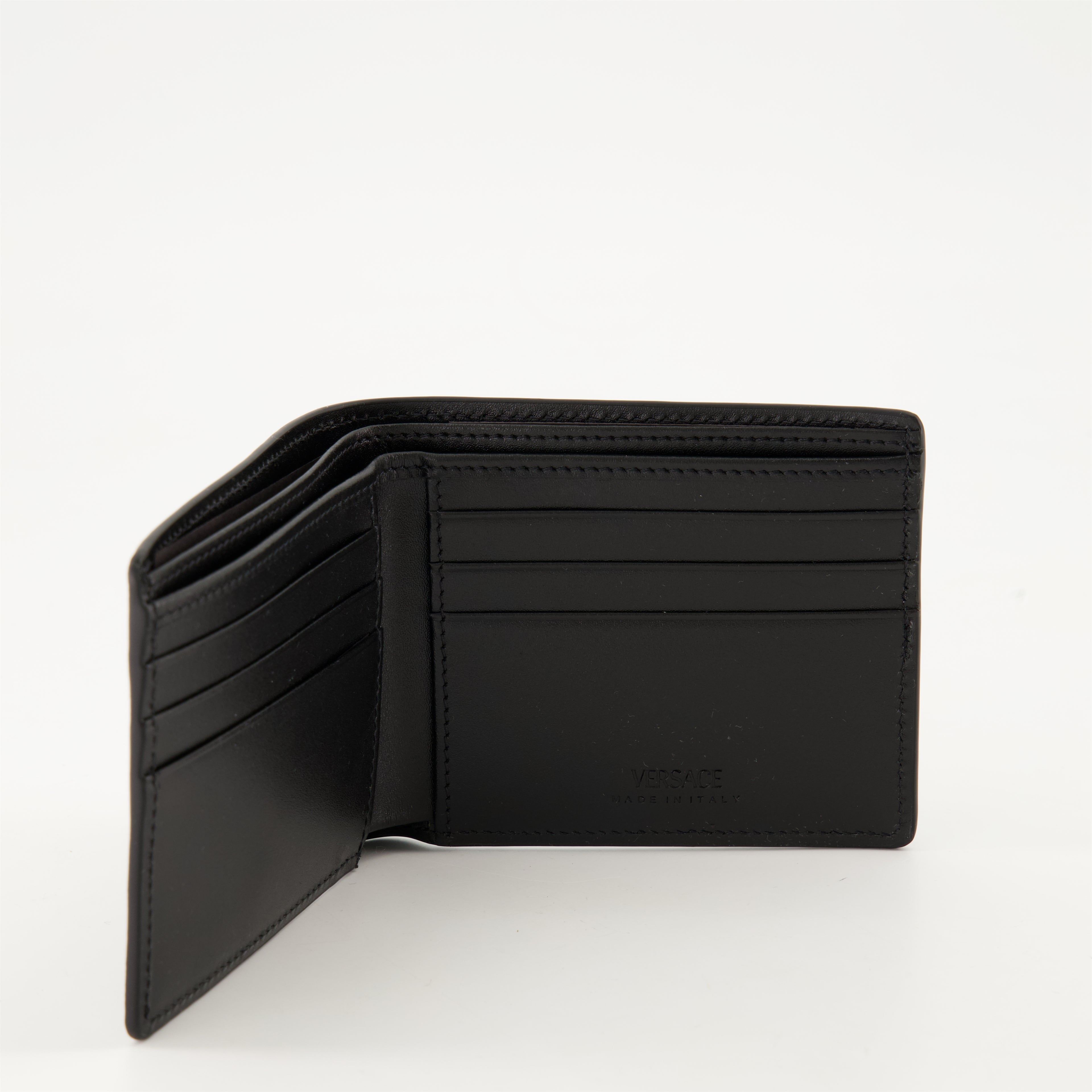 Kleine lederwaren Medusa Biggie Geldbörse Versace Schwarz Homme