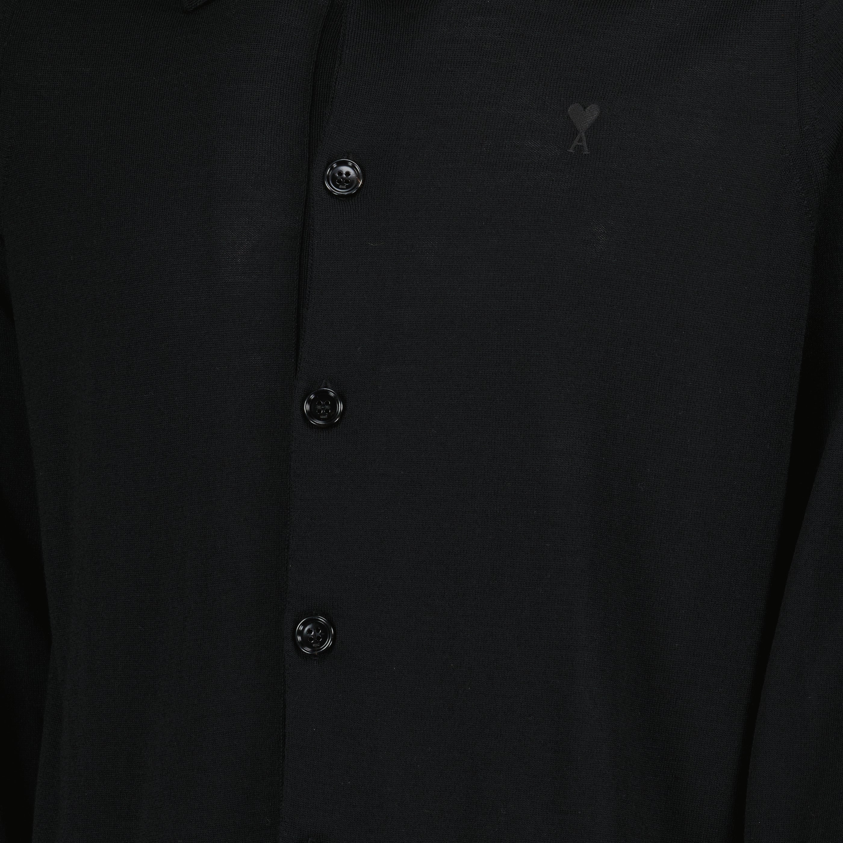 Chemises Cárdigan de Lana Negro Ami PARIS Noir Homme