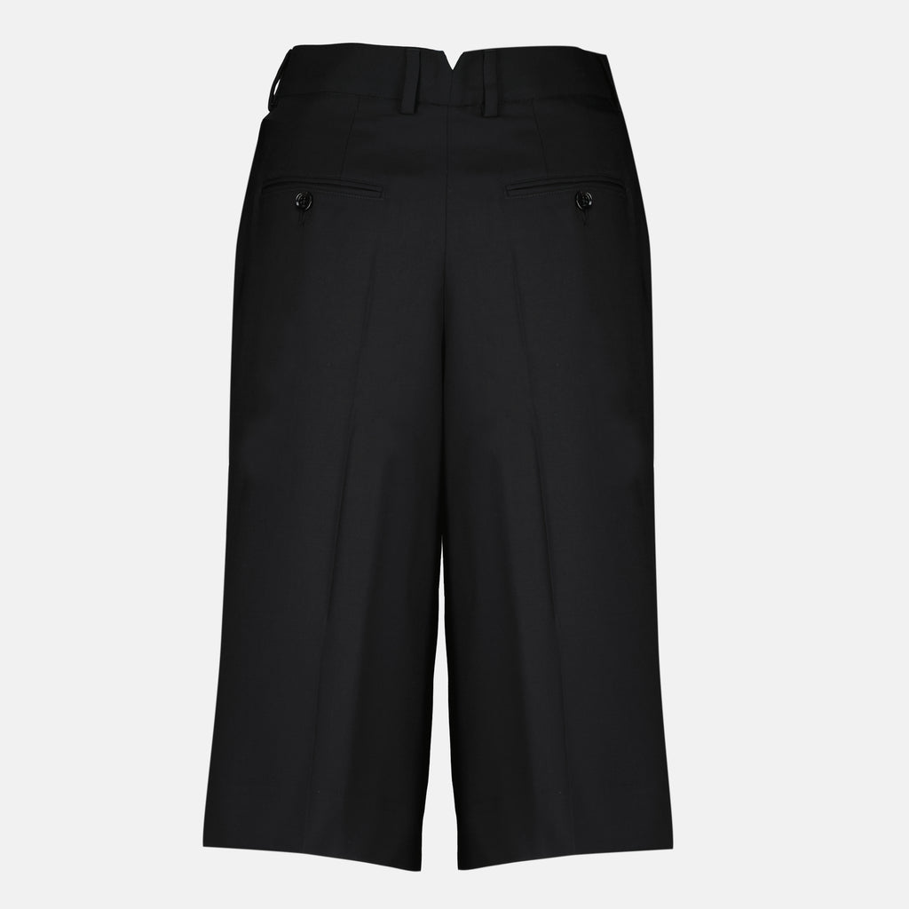 Imagem do bermuda preto em lã da marca Ami PARIS para Mulheres - Temporada Primavera-Verão 2026 - Vista Traseira