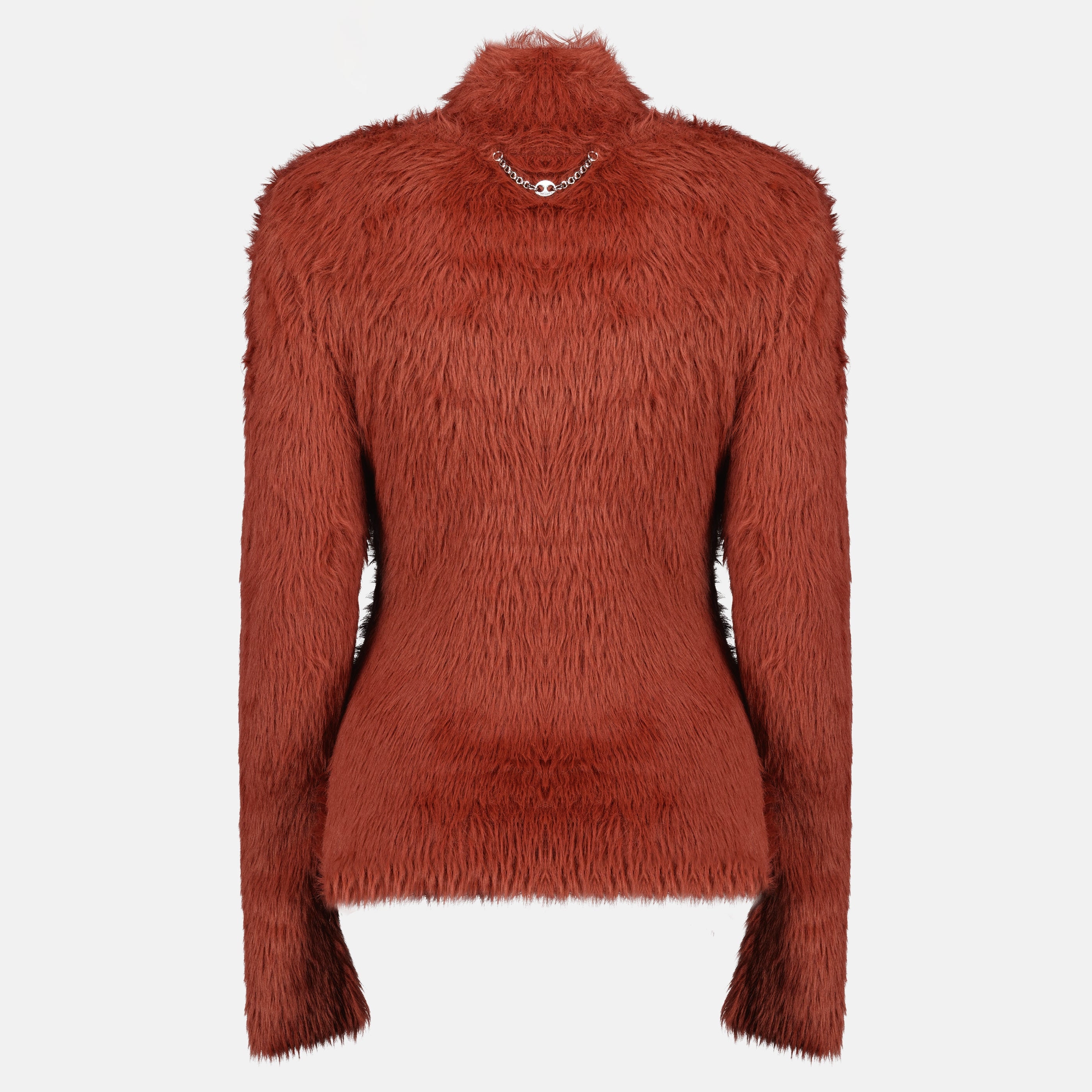 Maille Pull effet fourrure marron Rabanne Marron Femme