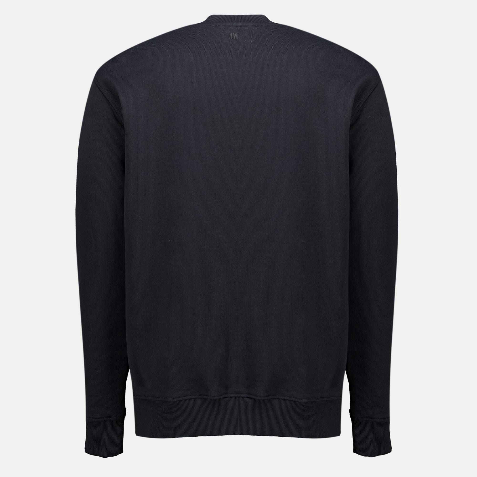 Sweatshirts Sweatshirt AMI de coeur noir en coton Ami PARIS Noir Homme