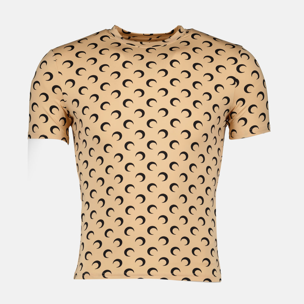 Image de l'article Haut Jersey Moon beige de la marque Marine Serre pour Unisex - Saison Automne-Hiver 2025 - Vue de Face