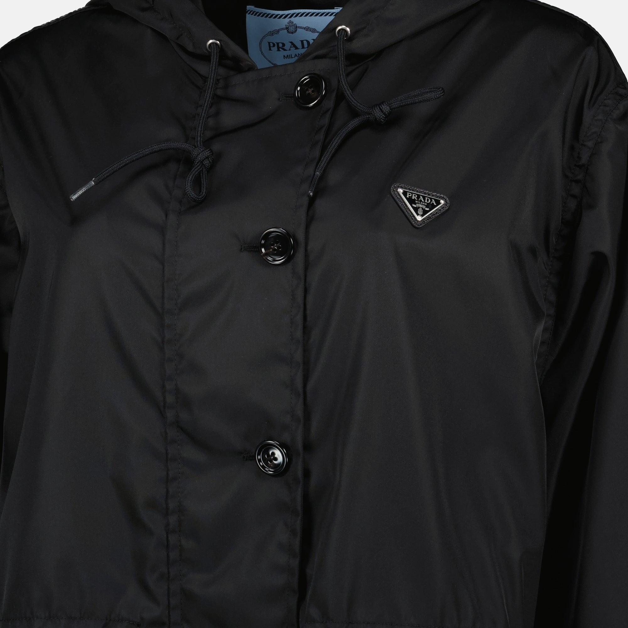 Manteaux Parka imperméable Prada Noir Femme