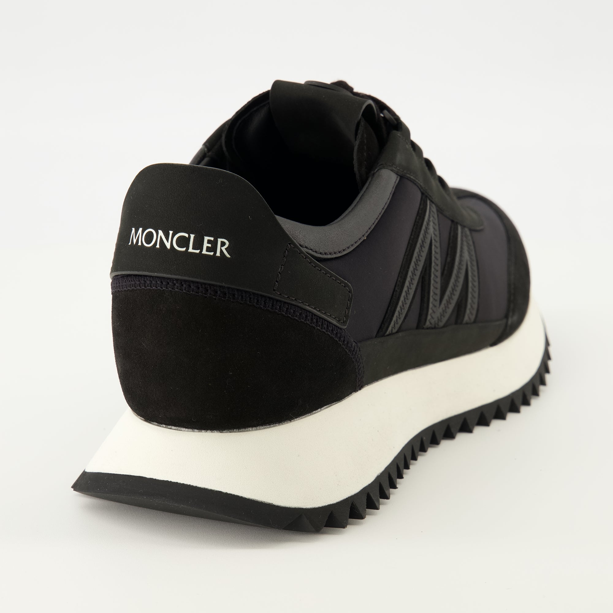 Image of the Moncler Men's Pacey 2 Black Sneakers - Spring-Summer 2026 Season - Back View