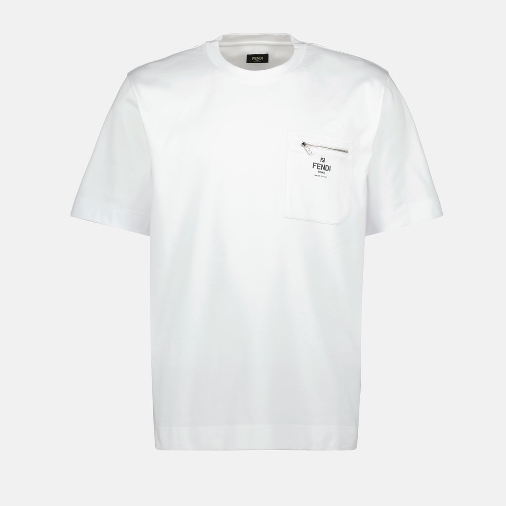 T-shirts T-shirt en coton Fendi Blanc Homme