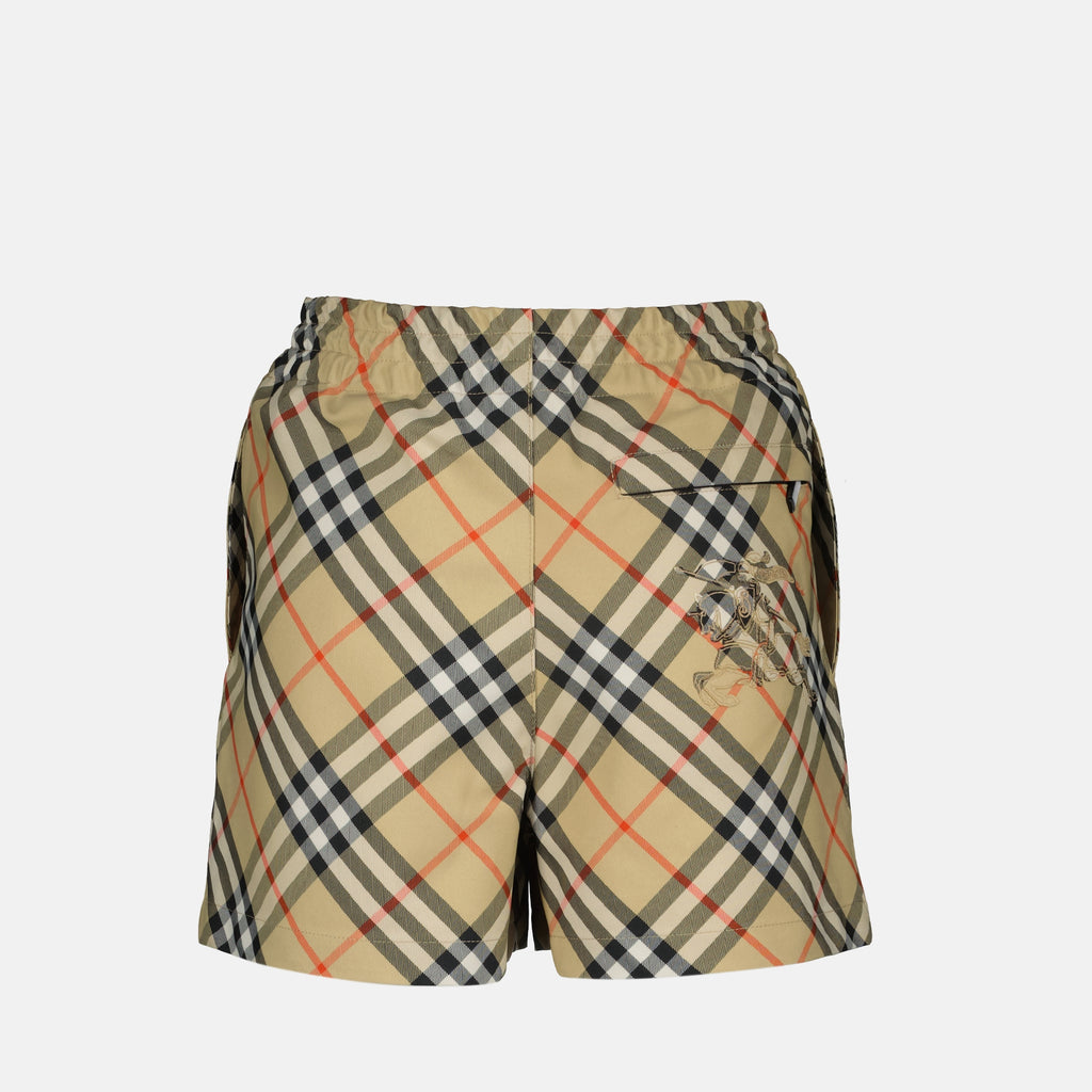 Shorts Shorts a Cuadros Check Burberry Beige Femme