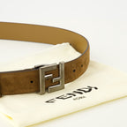 Bild des Fendi FF Squared braunen Gürtels für Herren - Herbst-Winter 2025 - Detaillierte Ansicht 2