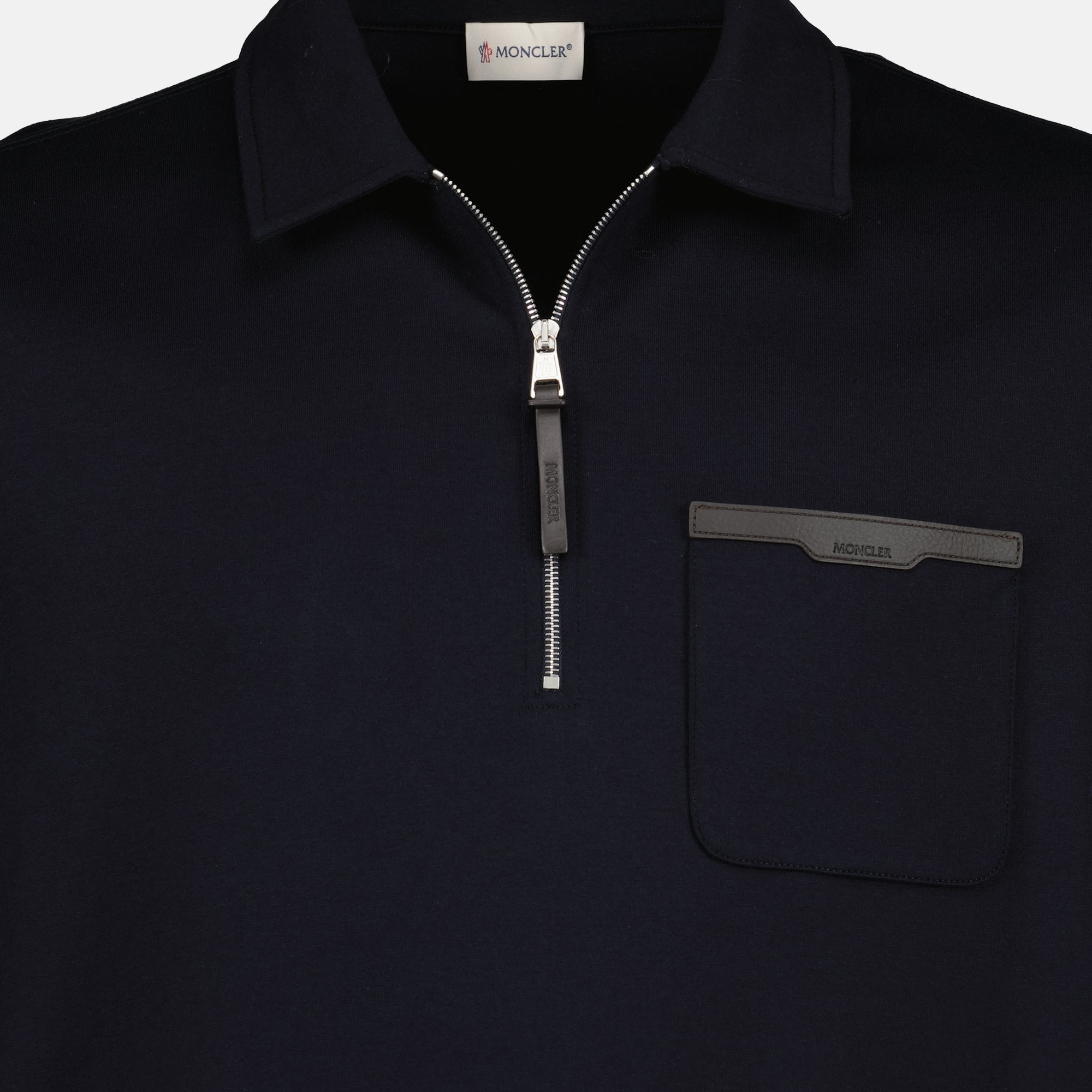 Image of the Moncler men's cotton zip sweatshirt - Spring-Summer 2026 - Detailed View_1