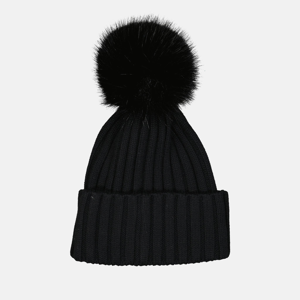 Chapeaux, casquettes et bonnets Bonnet à pompon Moncler Noir Femme