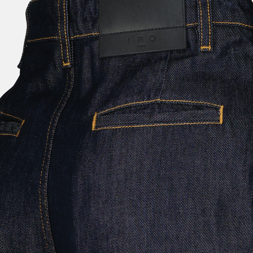 Pantalons Calças de Denim Satinado Azul Largo Iro Bleu foncé Femme