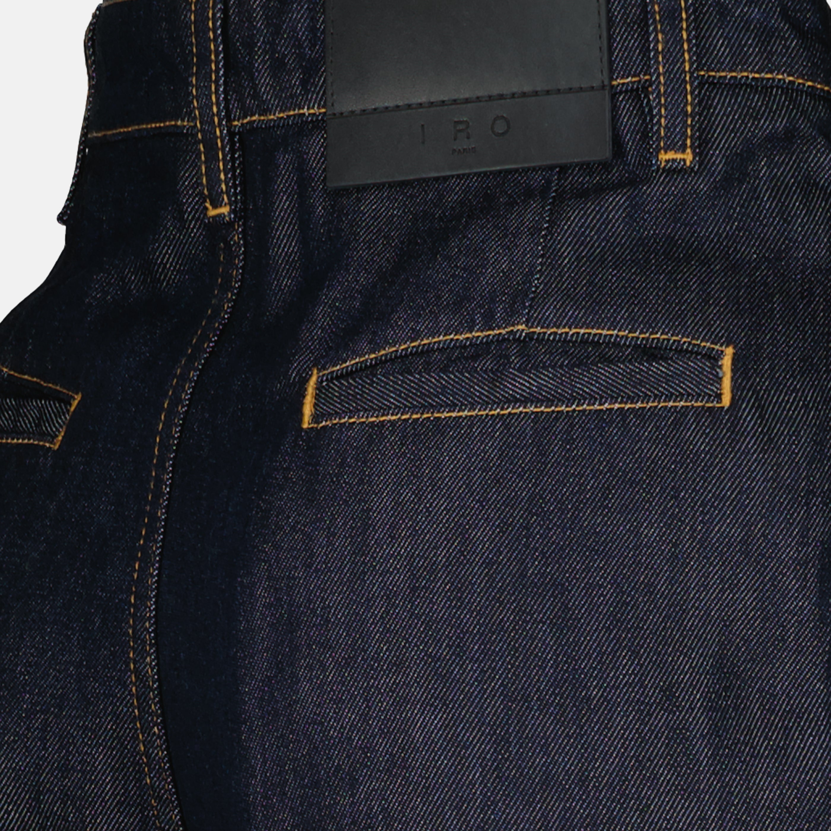 Pantalons Calças de Denim Satinado Azul Largo Iro Bleu foncé Femme